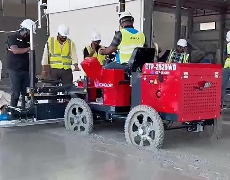 CTP-2525W Laser Screed in Action: Ultra-Flat Concrete Leveling with Laser Accuracy