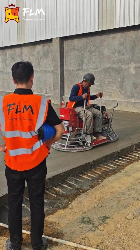 On-Site Training in Indonesia: FLM Ride-On Power Trowel in Action