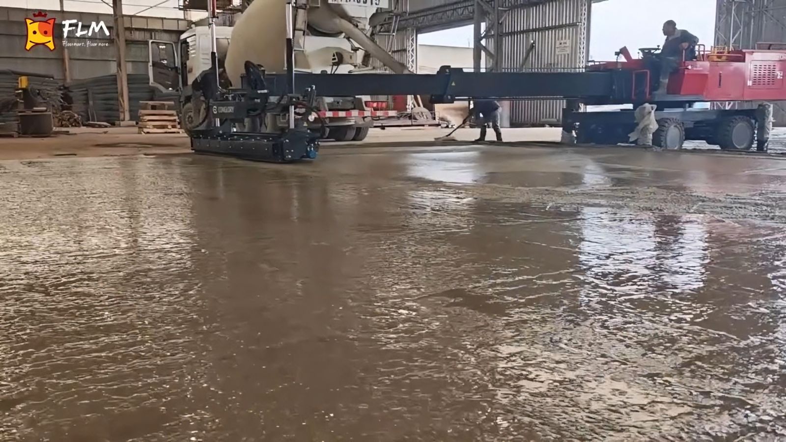 CTP-2955B Laser Screed on the Jobsite: Accurate Concrete Pouring & Floor Leveling
