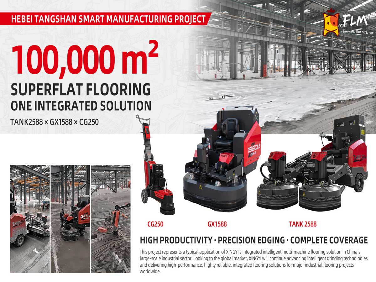 Hebei Tangshan Smart Manufacturing Project – 100,000 m² Superflat Flooring