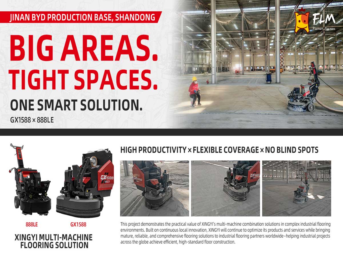Jinan BYD Production Base, Shandong – Multi-Machine Flooring Solution